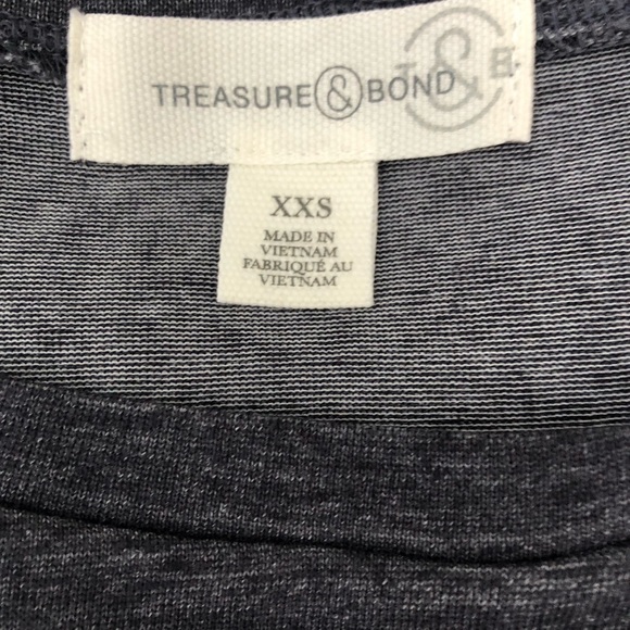 Treasure & Bond Navy Night Heather Ruched Tulip Hem Dress - Picture 5 of 13